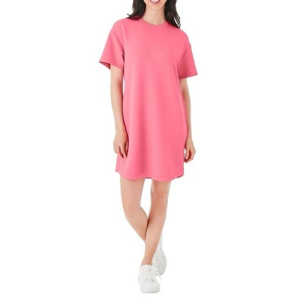 Member's Mark Women's Short Sleeve Sandwash Dress (Pink, XS)